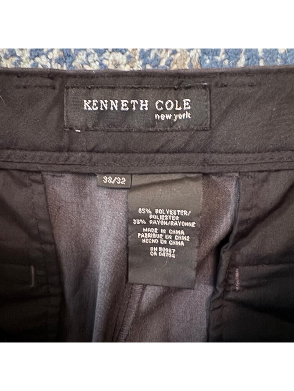 Kenneth-cole Men's Black Tailored-trousers